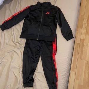 Nike Black and Red Tracksuit